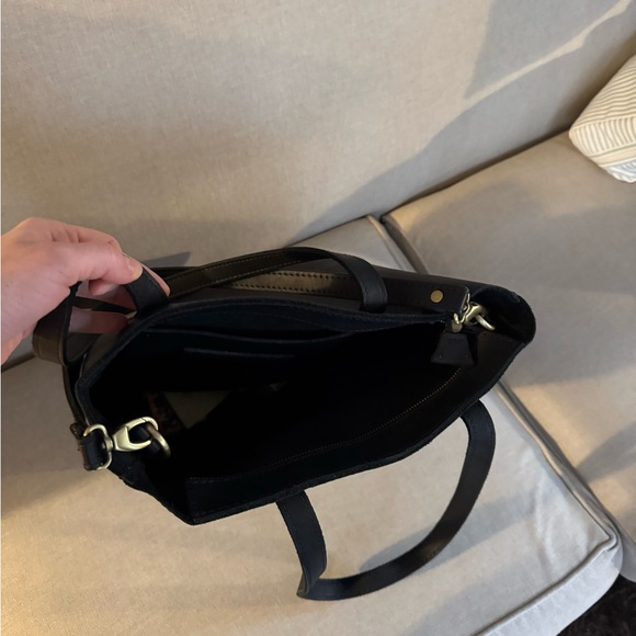 Portland Leather Black Tote Bag like new - Picture 4 of 6